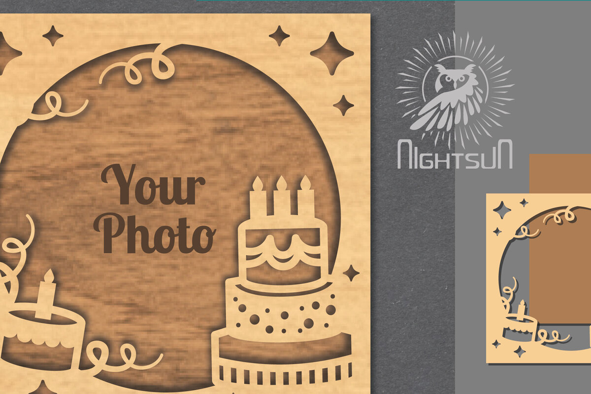 Intra απο ξύλο plywood 3mm-4mm πάχος Κορνίζα 7 για γενεθλίων Δίασταση 20x30 cm INTRAFABR-112908018