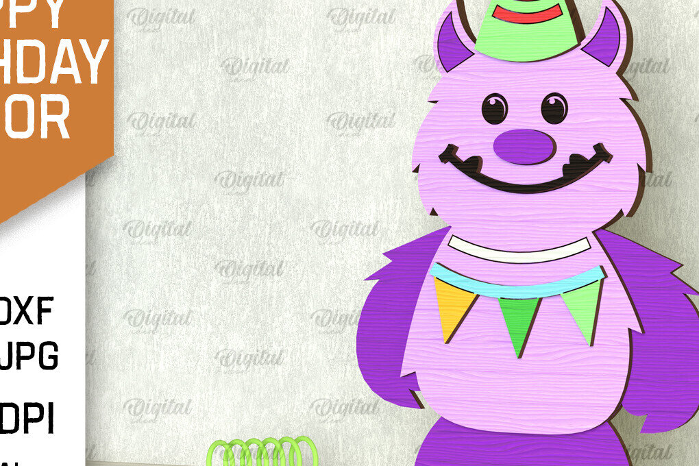 Σετ των 2 Intra απο ξύλο plywood 3mm-4mm πάχος Σχέδιο κοπής με λέιζερ γενεθλίων Δίασταση 15x15 cm INTRAFABR-101094349