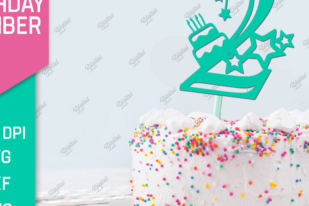 Σετ των 3 Intra απο ξύλο plywood 3mm-4mm πάχος αριθμού γενεθλίων. Νούμερο 2 Δίασταση 15x15 cm INTRAFABR-85304254