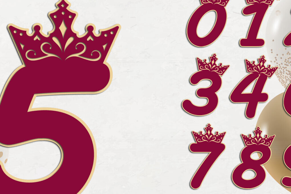 Σετ των 2 Intra απο ξύλο plywood 3mm-4mm πάχος Αριθμοί γενεθλίων Cake Topper Layered Δίασταση 15x15 cm INTRAFABR-114270539