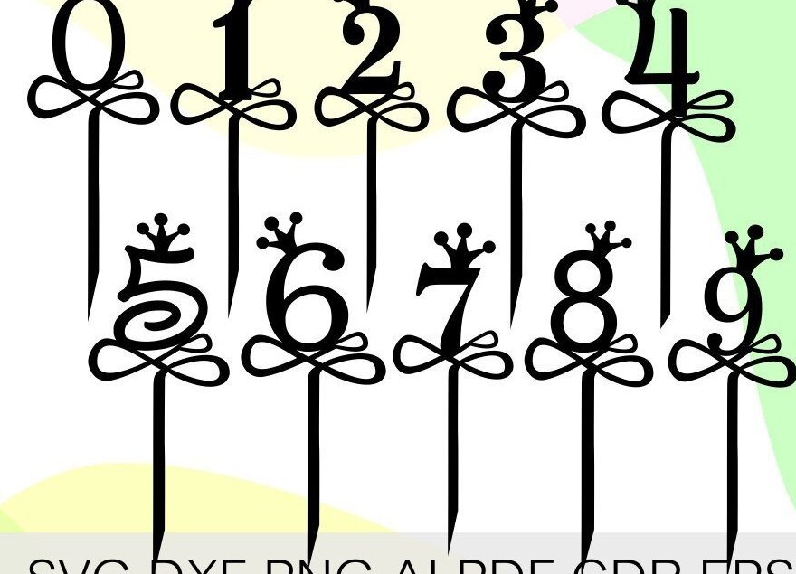 Σετ των 2 Intra απο ξύλο plywood 3mm-4mm πάχος τούρτας Numbers Birthday Numbers Topper Δίασταση 15x15 cm INTRAFABR-33205585