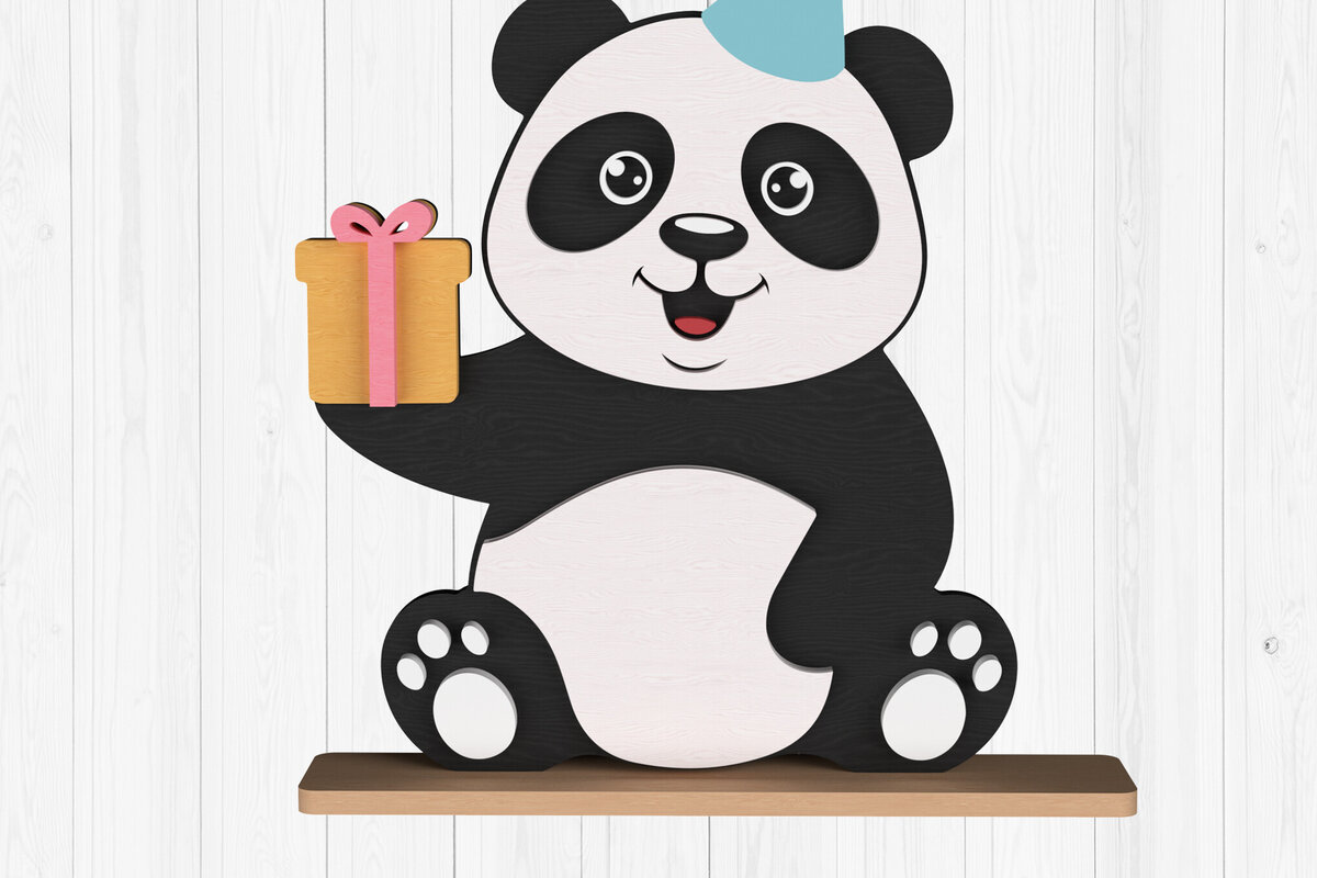 Intra απο ξύλο plywood 3mm-4mm πάχος Πάντα γενεθλίων με δώρο Design Δίασταση 30x20 cm INTRAFABR-111001753