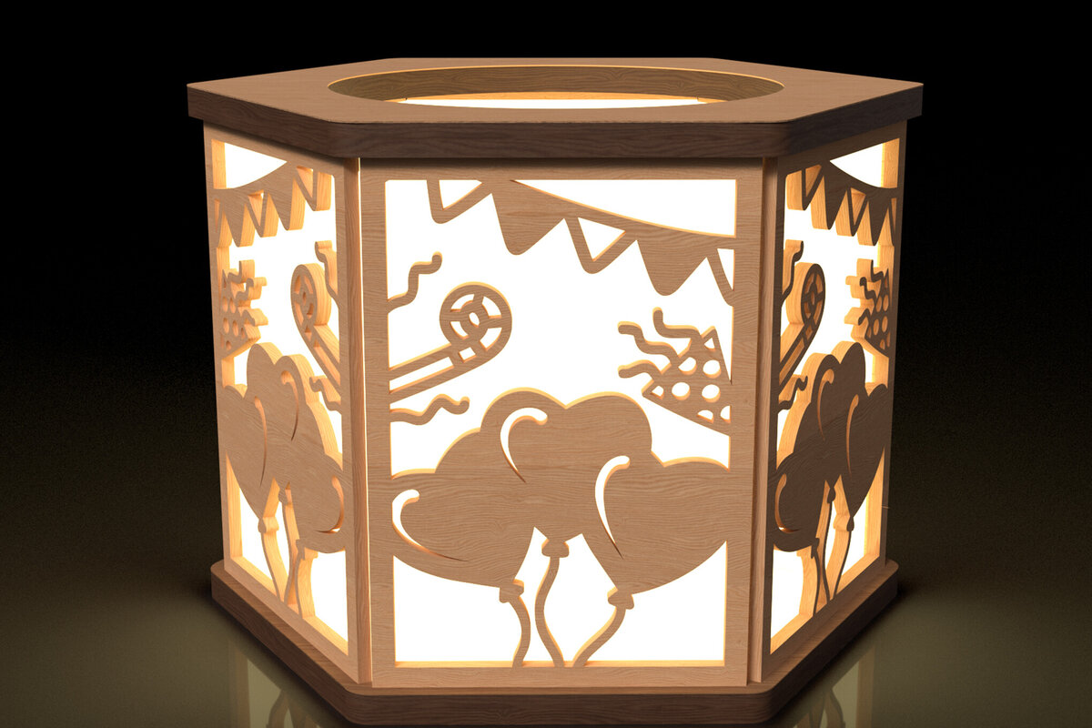 Intra απο ξύλο plywood 3mm-4mm πάχος Κηροπήγιο πάρτι γενεθλίων – Δίασταση 30x20 cm INTRAFABR-118542525