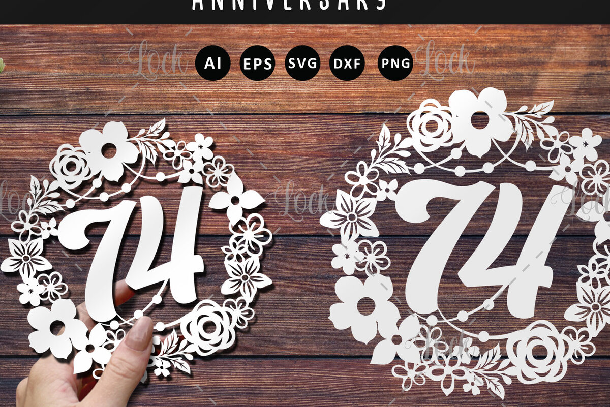 Σετ των 2 Intra απο ξύλο plywood 3mm-4mm πάχος Χαρτόκοψη επετείου γάμου γενεθλίων Δίασταση 30x20 cm INTRAFABR-22844299