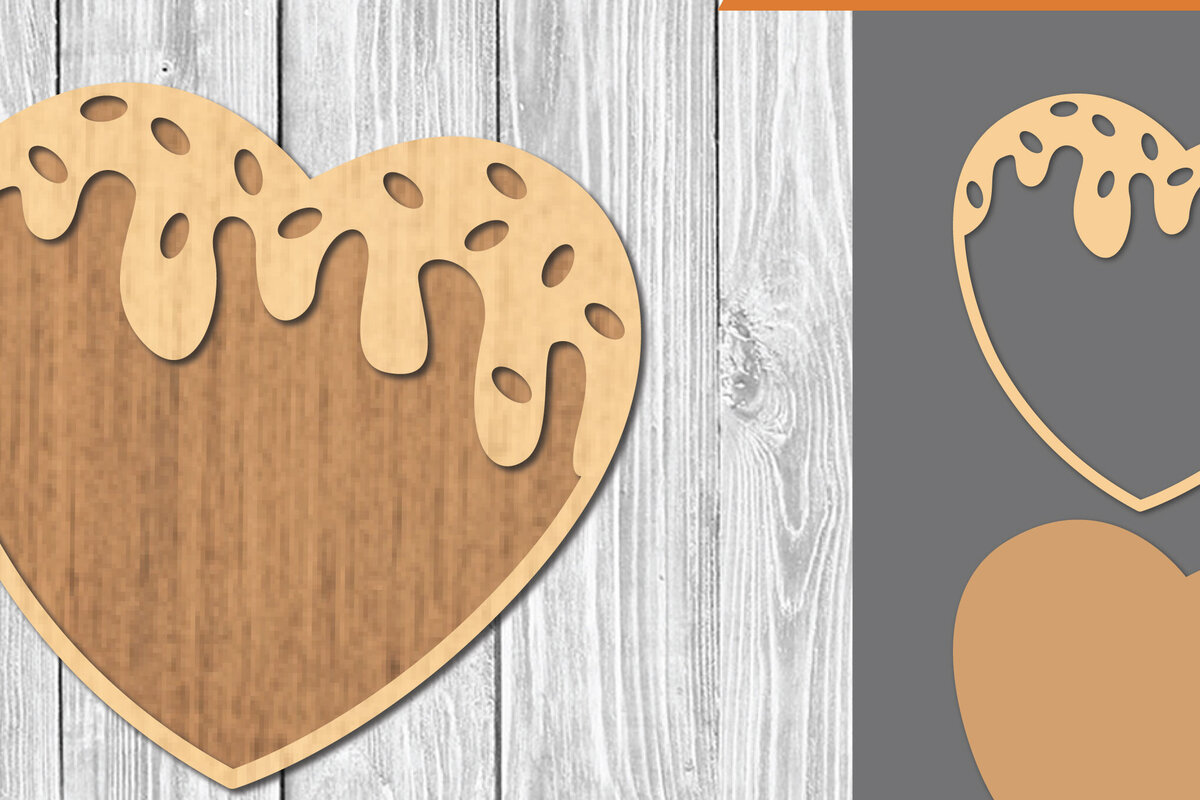 Σετ των 2 Intra απο ξύλο plywood 3mm-4mm πάχος Μπισκότο Σοκολατένιο Διακόσμηση κοπής με λέιζερ Δίασταση 15x15 cm INTRAFABR-109510290