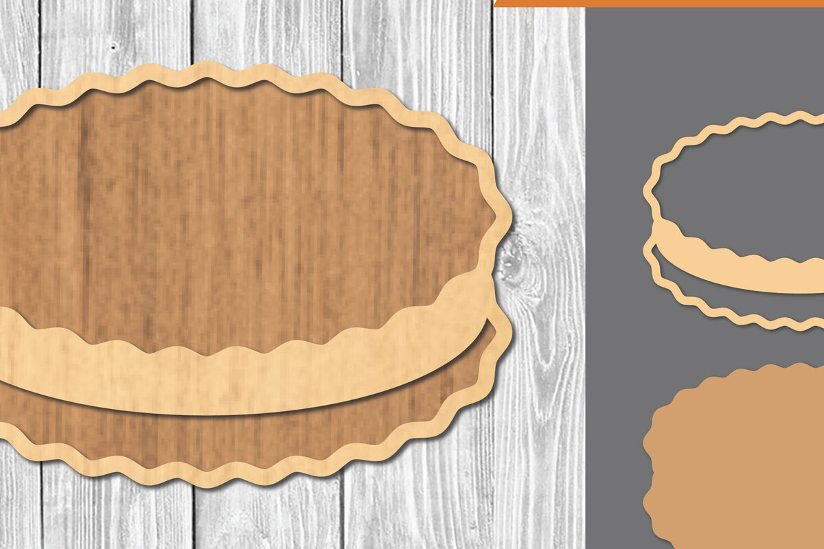 Σετ των 2 Intra απο ξύλο plywood 3mm-4mm πάχος Μπισκότο Σοκολατένιο Διακόσμηση κοπής με λέιζερ Δίασταση 15x15 cm INTRAFABR-109509604