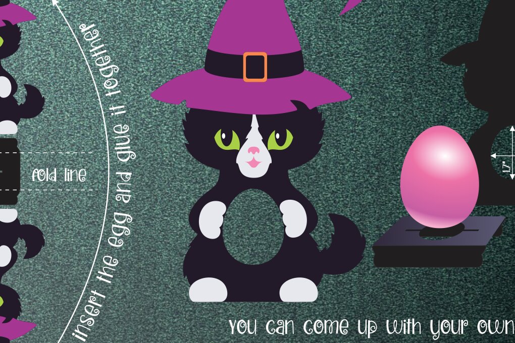 Intra απο ξύλο plywood 3mm-4mm πάχος Μαύρη Γάτα - Αυγοθήκη αποκριών 3d Δίασταση 30x20 cm INTRAFABR-11918777