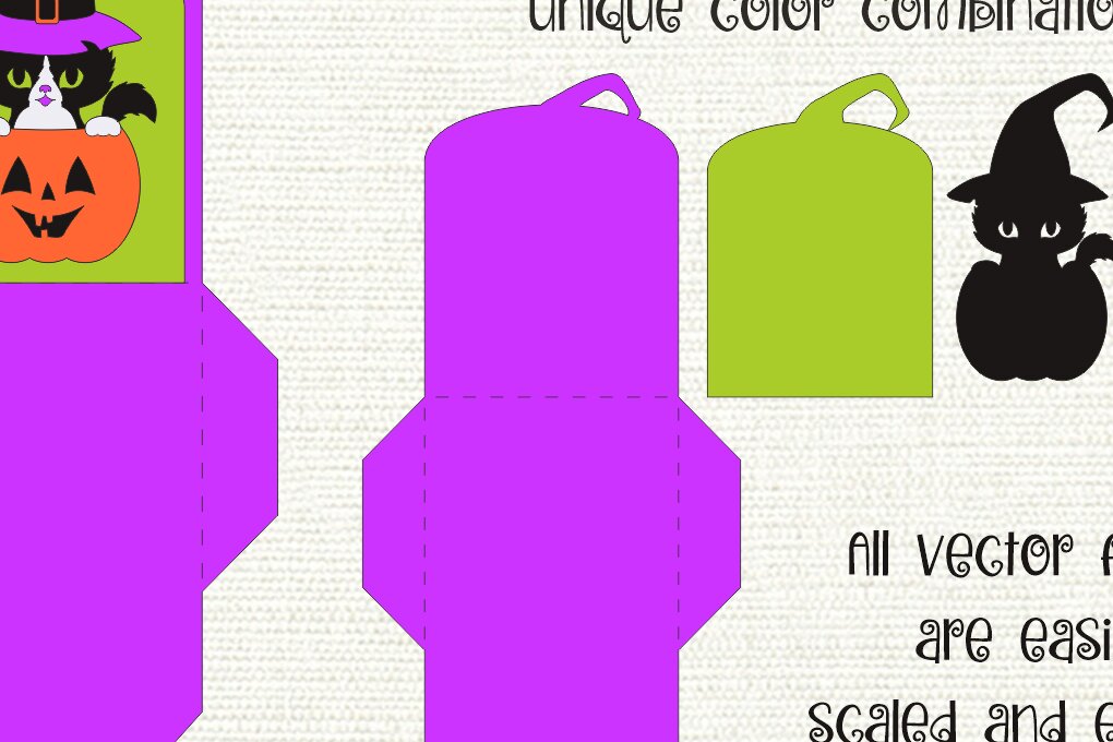 Σετ των 2 Intra απο ξύλο plywood 3mm-4mm πάχος Κάτοχος δωροκάρτας για το Halloween Black Cat Δίασταση 15x15 cm INTRAFABR-99612506