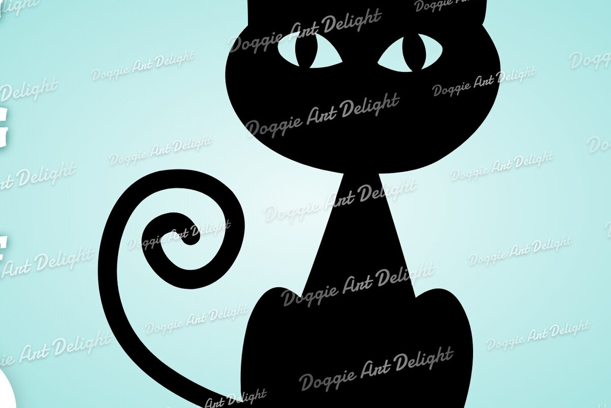 Σετ των 2 Intra απο ξύλο plywood 3mm-4mm πάχος περικοπής Black Cat για το Halloween Δίασταση 15x15 cm INTRAFABR-79742547