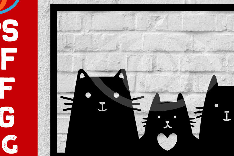 Intra απο ξύλο plywood 3mm-4mm πάχος Σιλουέτα διακόσμησης τοίχου μαύρης γάτας Δίασταση 40x40 cm INTRAFABR-67170646