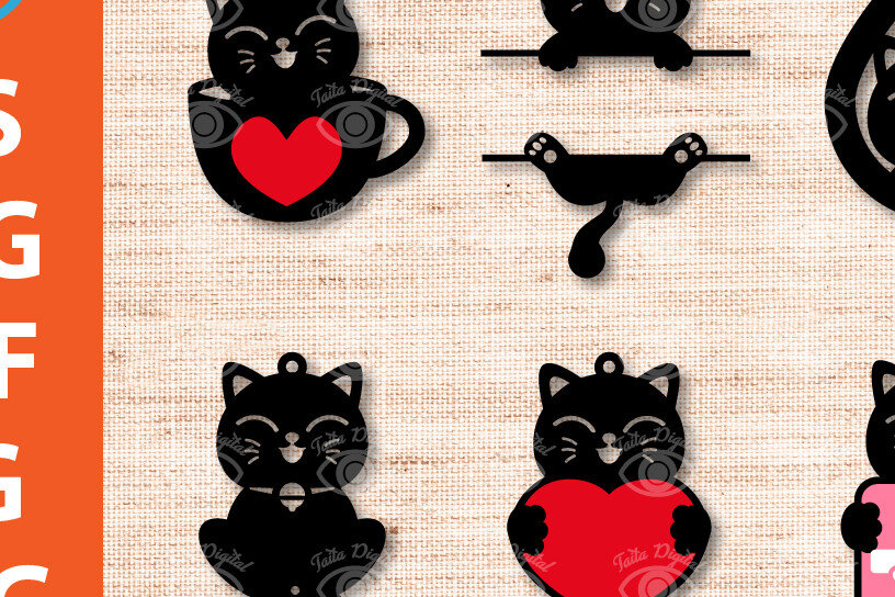 Σετ των 3 Intra απο ξύλο plywood 3mm-4mm πάχος Μαύρο χαριτωμένο σχέδιο γατούλας Kawaii Δίασταση 3x3 cm INTRAFABR-50192404