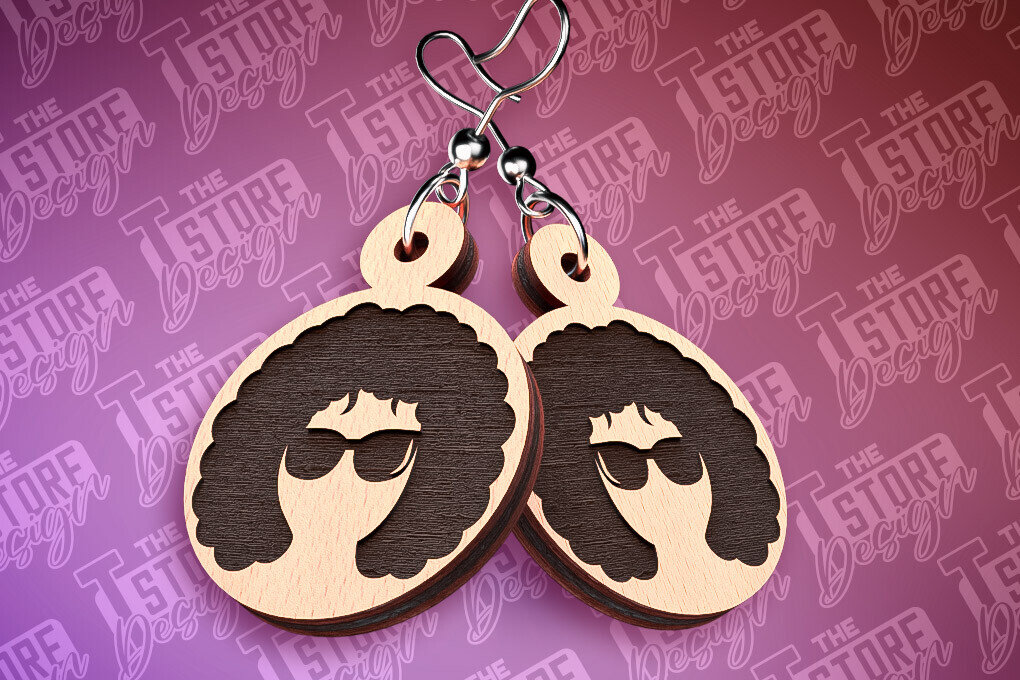 Σετ των 3 Intra απο ξύλο plywood 3mm-4mm πάχος Μαύρα γυναικεία σκουλαρίκια με λέιζερ | Accesso Δίασταση 3x3 cm INTRAFABR-89112846