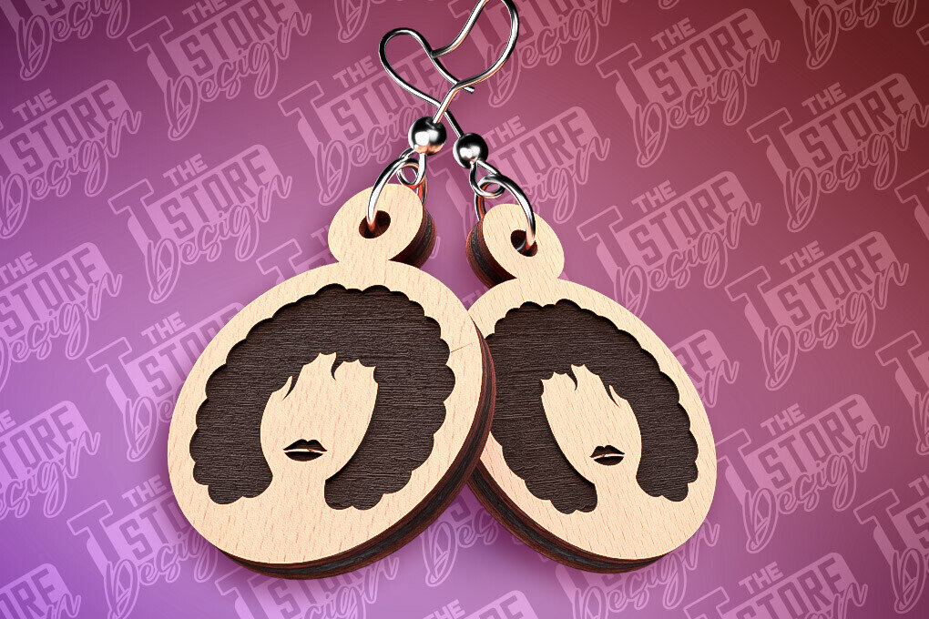 Σετ των 3 Intra απο ξύλο plywood 3mm-4mm πάχος Μαύρα γυναικεία σκουλαρίκια με λέιζερ | CNC Δίασταση 3x3 cm INTRAFABR-89112831