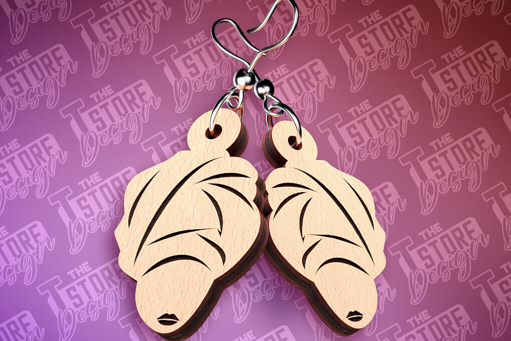 Σετ των 3 Intra απο ξύλο plywood 3mm-4mm πάχος Μαύρα γυναικεία σκουλαρίκια με λέιζερ | CNC Δίασταση 3x3 cm INTRAFABR-89112985