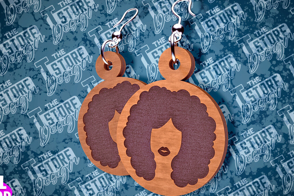 Σετ των 3 Intra απο ξύλο plywood 3mm-4mm πάχος Μαύρα γυναικεία σκουλαρίκια με λέιζερ | CNC Δίασταση 3x3 cm INTRAFABR-87673841