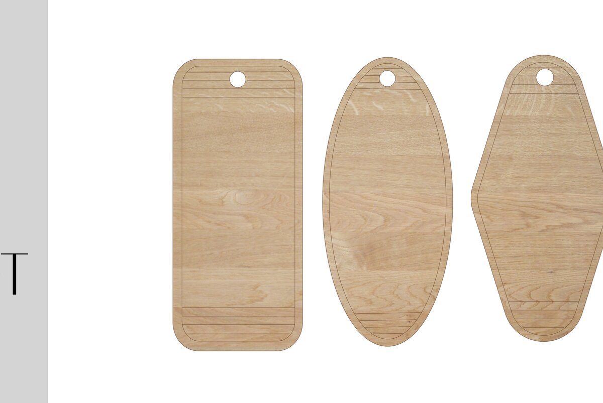 Σετ των 3 Intra απο ξύλο plywood 3mm-4mm πάχος Κενά μπρελόκ Δίασταση 1x1 cm INTRAFABR-12299849