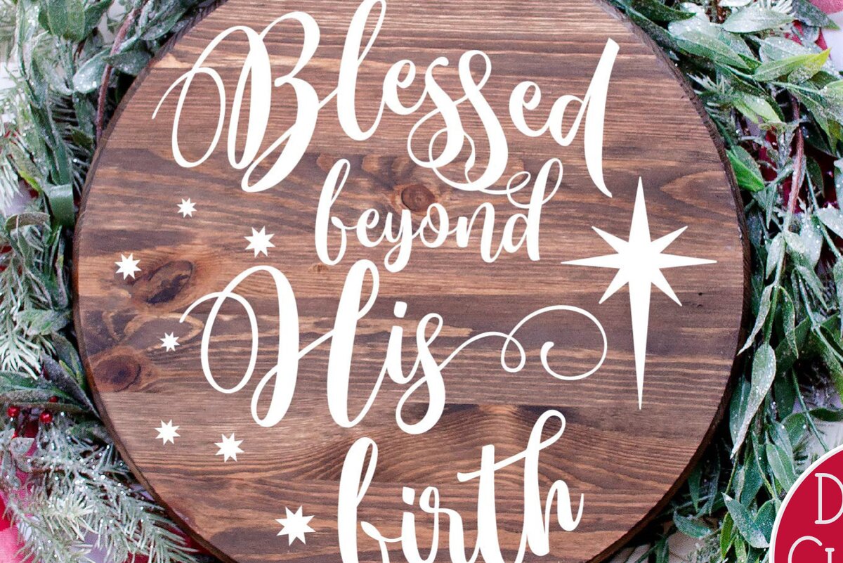 Σετ των 2 Intra απο ξύλο plywood 3mm-4mm πάχος Ευλογημένος Πέρα από τη Γέννησή Του Δίασταση 15x15 cm INTRAFABR-68232466