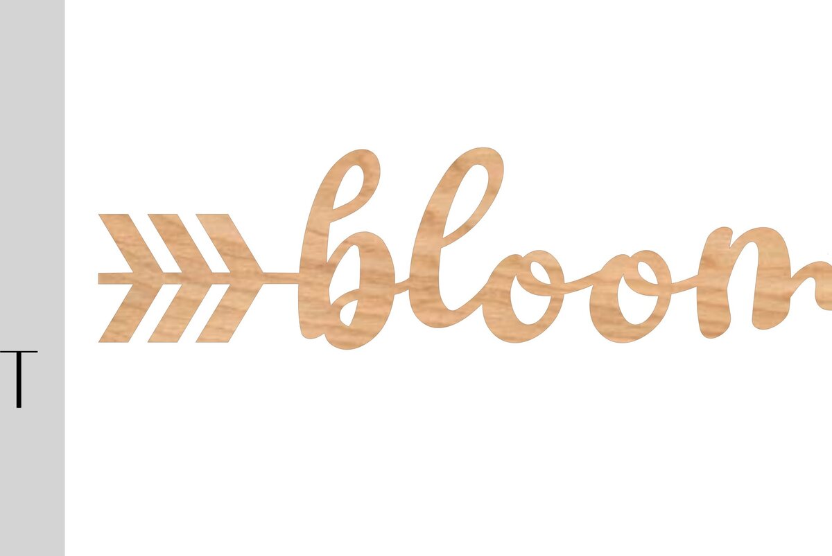 Σετ των 2 Intra απο ξύλο plywood 3mm-4mm πάχος λέιζερ Bloom Arrow Δίασταση 20x20 cm INTRAFABR-9744717