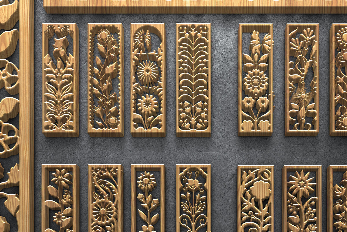 Intra απο ξύλο plywood 3mm-4mm πάχος λέιζερ Bloom &amp; Leaf Δίασταση 3200x7200 cm INTRAFABR-124640483