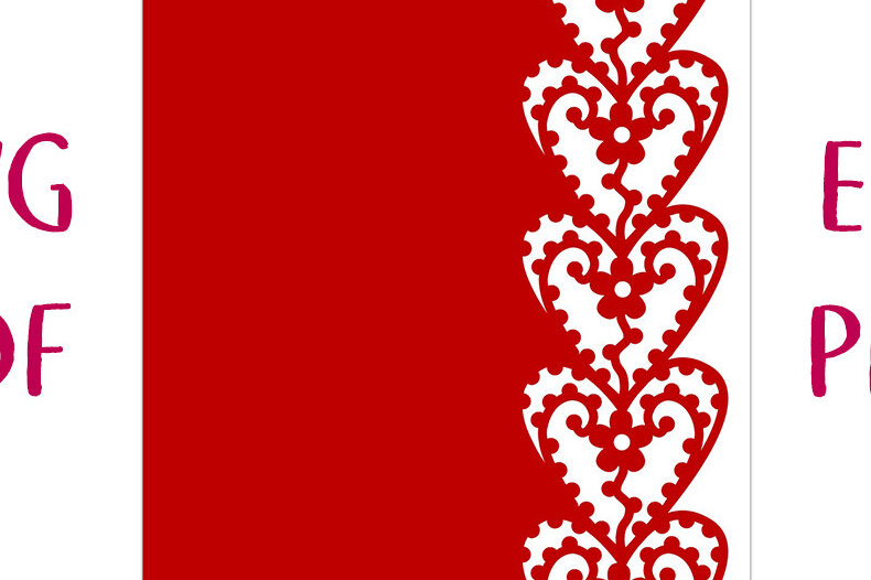 Σετ των 3 Intra απο ξύλο plywood 3mm-4mm πάχος Blossom Hearts Lace Edge Card Cut Δίασταση 7x5 cm INTRAFABR-11200342