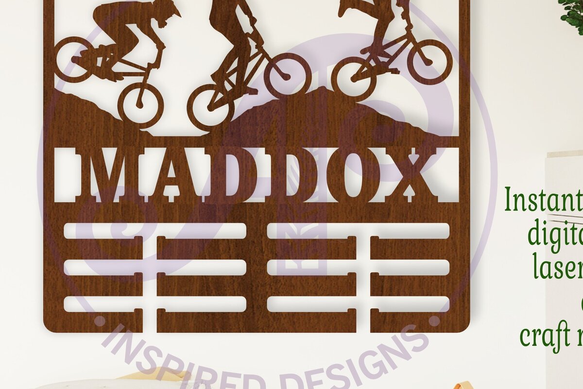 Intra απο ξύλο plywood 3mm-4mm πάχος BMX Bike Medal Holder Name Δίασταση 34x34 cm INTRAFABR-110038487