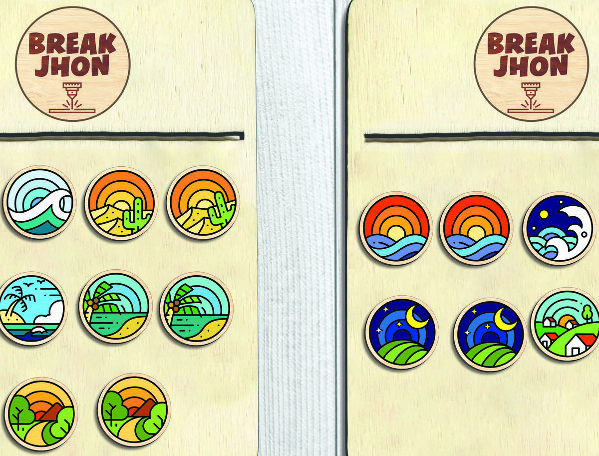 Σετ των 3 Intra απο ξύλο plywood 3mm-4mm πάχος Bndle Stud Earrings Cut File-Break Jhon Δίασταση 3x3 cm INTRAFABR-94959469