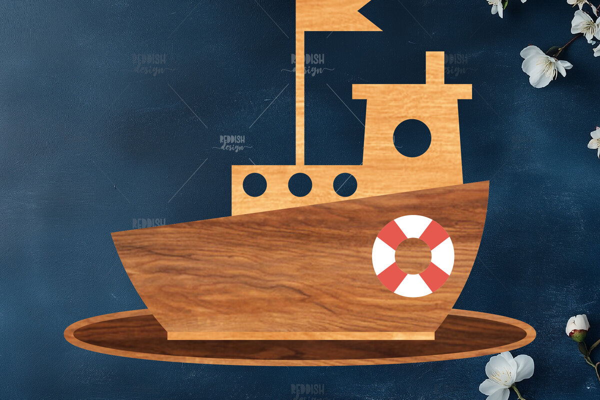 Σετ των 2 Intra απο ξύλο plywood 3mm-4mm πάχος Boat Διακόσμηση σπιτιού Δίασταση 15x15 cm INTRAFABR-118598747