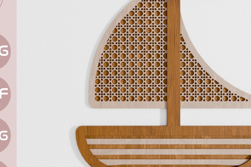 Intra απο ξύλο plywood 3mm-4mm πάχος Boat Rattan Baby Newborn Decor Cut  Δίασταση 40x40 cm INTRAFABR-105934977