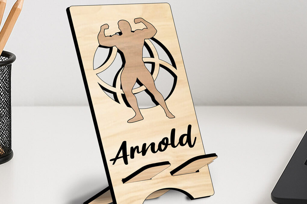 Σετ των 3 Intra απο ξύλο plywood 3mm-4mm πάχος Bodybuilder Guru Θήκη τηλεφώνου  Δίασταση 15x15 cm INTRAFABR-123265576