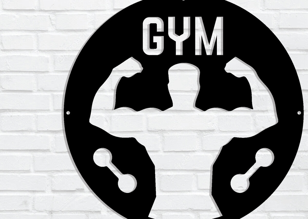 Intra απο ξύλο plywood 3mm-4mm πάχος Bodybuilding μεταλλική επιγραφή τοίχου, λέιζερ Δίασταση 40x40 cm INTRAFABR-88137203