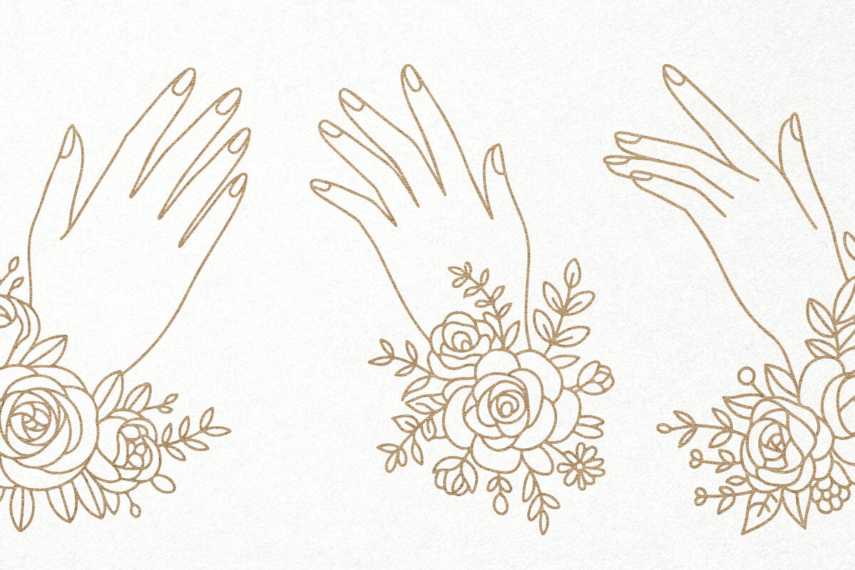 Intra απο ξύλο plywood 3mm-4mm πάχος Boho Aesthetic Floral Woman Hands Δίασταση 30x20 cm INTRAFABR-121269702