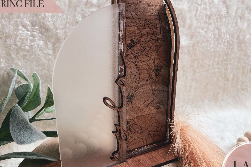 Σετ των 3 Intra απο ξύλο plywood 3mm-4mm πάχος Boho Arch Coin Bank Δίασταση 4x4 cm INTRAFABR-72728651