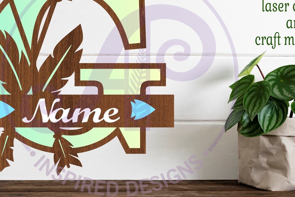 Intra απο ξύλο plywood 3mm-4mm πάχος Boho Capital Monogram Letter G Δίασταση 30x20 cm INTRAFABR-86122748