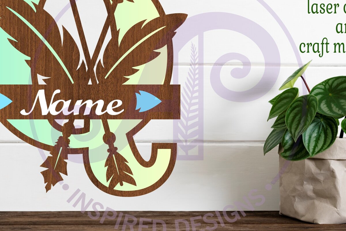 Intra απο ξύλο plywood 3mm-4mm πάχος Boho Capital Monogram Letter Q Δίασταση 30x20 cm INTRAFABR-86123511