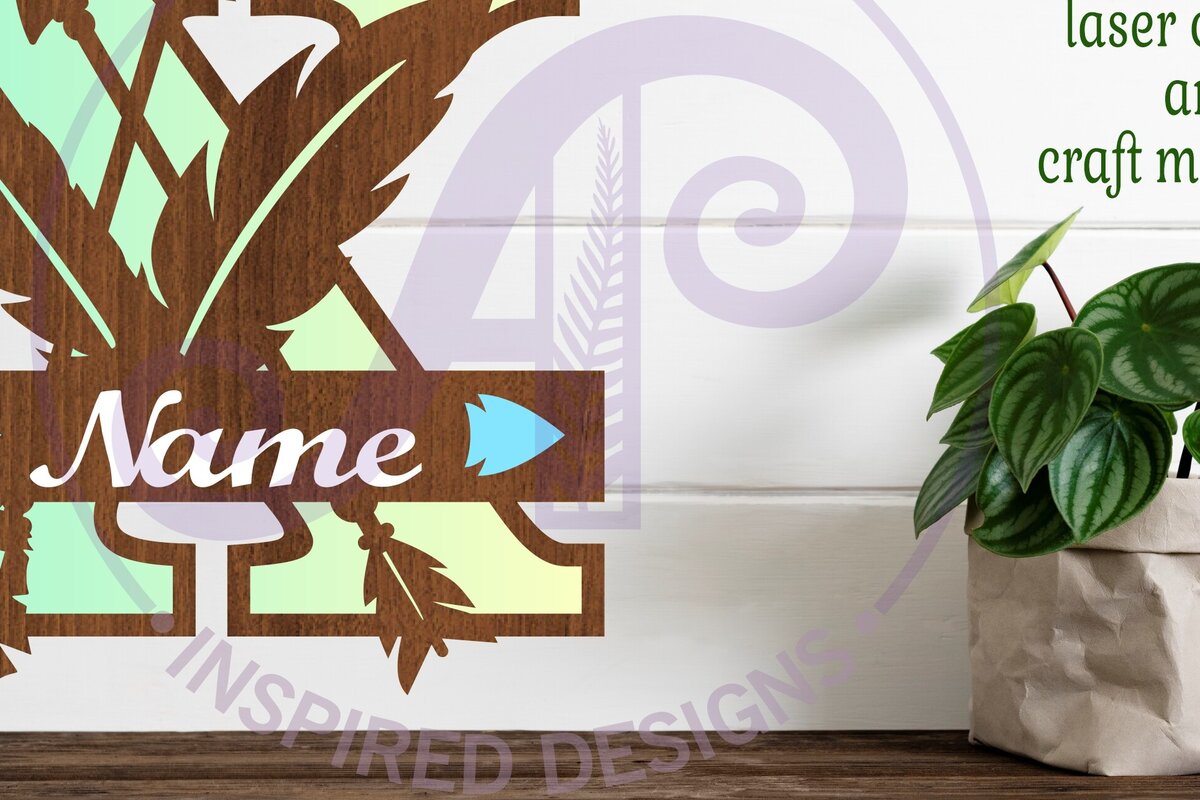 Intra απο ξύλο plywood 3mm-4mm πάχος Boho Capital Monogram Letter X Δίασταση 30x20 cm INTRAFABR-86123816