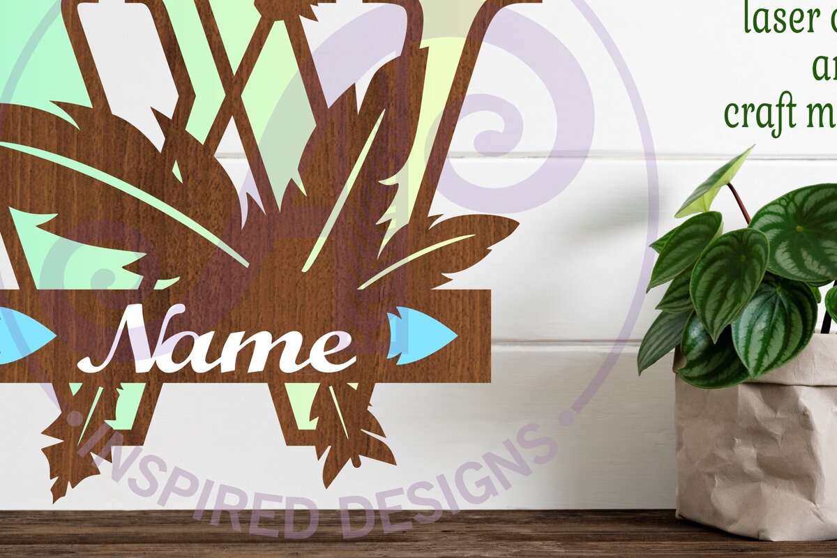 Intra απο ξύλο plywood 3mm-4mm πάχος Boho Capital Monogram Letter X Δίασταση 30x20 cm INTRAFABR-86123686