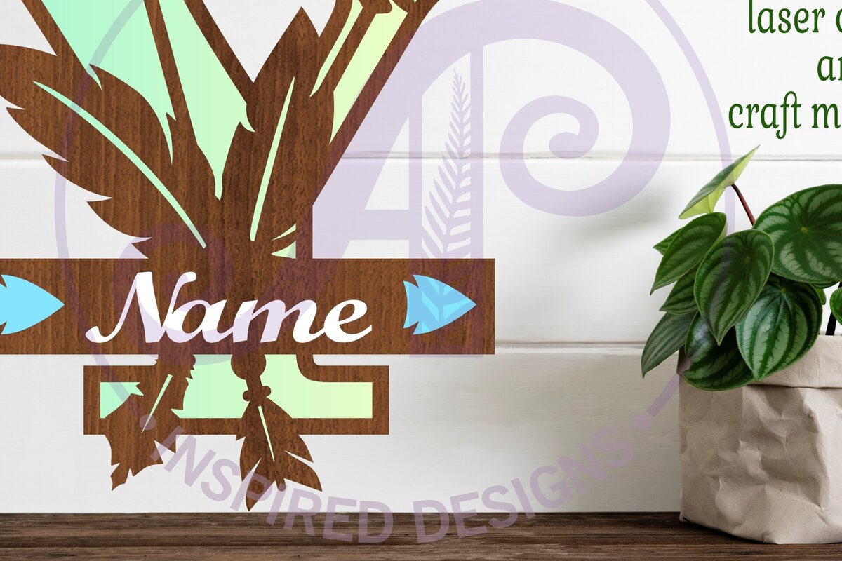 Intra απο ξύλο plywood 3mm-4mm πάχος Boho Capital Monogram Letter Y Δίασταση 30x20 cm INTRAFABR-86123849