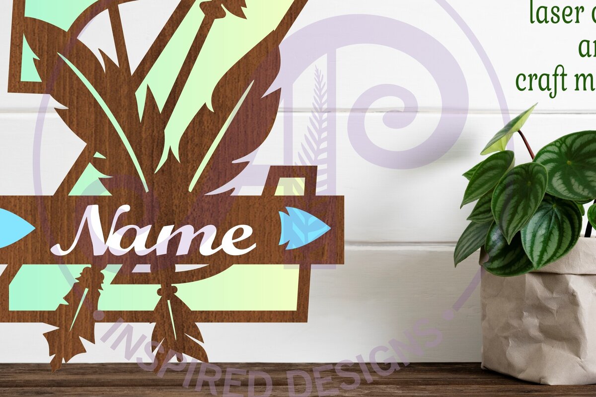 Intra απο ξύλο plywood 3mm-4mm πάχος Boho Capital Monogram Letter Z Δίασταση 30x20 cm INTRAFABR-86123867