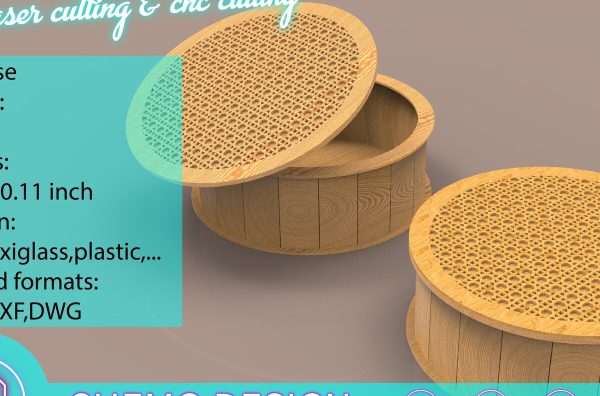 Intra απο ξύλο plywood 3mm-4mm πάχος Boho Circle Box Δίασταση 300x300 cm INTRAFABR-32220254