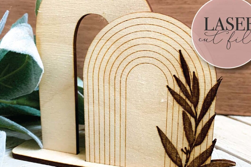 Σετ των 2 Intra απο ξύλο plywood 3mm-4mm πάχος Βάση φύλλων με διπλή καμάρα Boho Δίασταση 15x15 cm INTRAFABR-70532279
