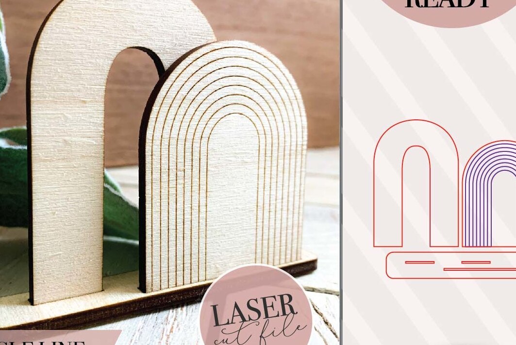 Intra απο ξύλο plywood 3mm-4mm πάχος Βάση με διπλή καμάρα Boho Δίασταση 30x20 cm INTRAFABR-70532077