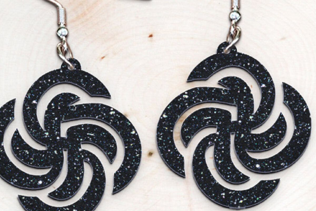 Σετ των 3 Intra απο ξύλο plywood 3mm-4mm πάχος Σκουλαρίκια Boho Cut . Δίασταση 4x4 cm INTRAFABR-115458005