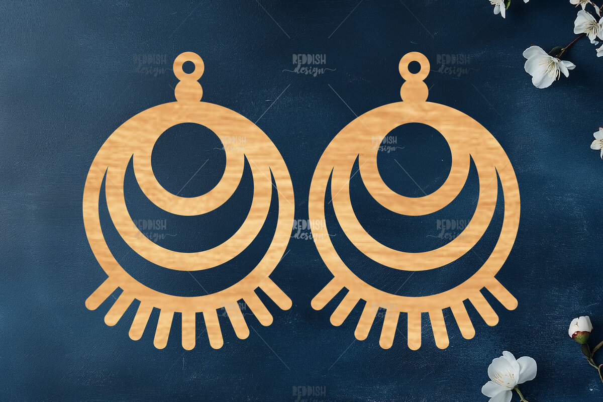 Σετ των 3 Intra απο ξύλο plywood 3mm-4mm πάχος Σκουλαρίκια Boho Δίασταση 3x3 cm INTRAFABR-119113207