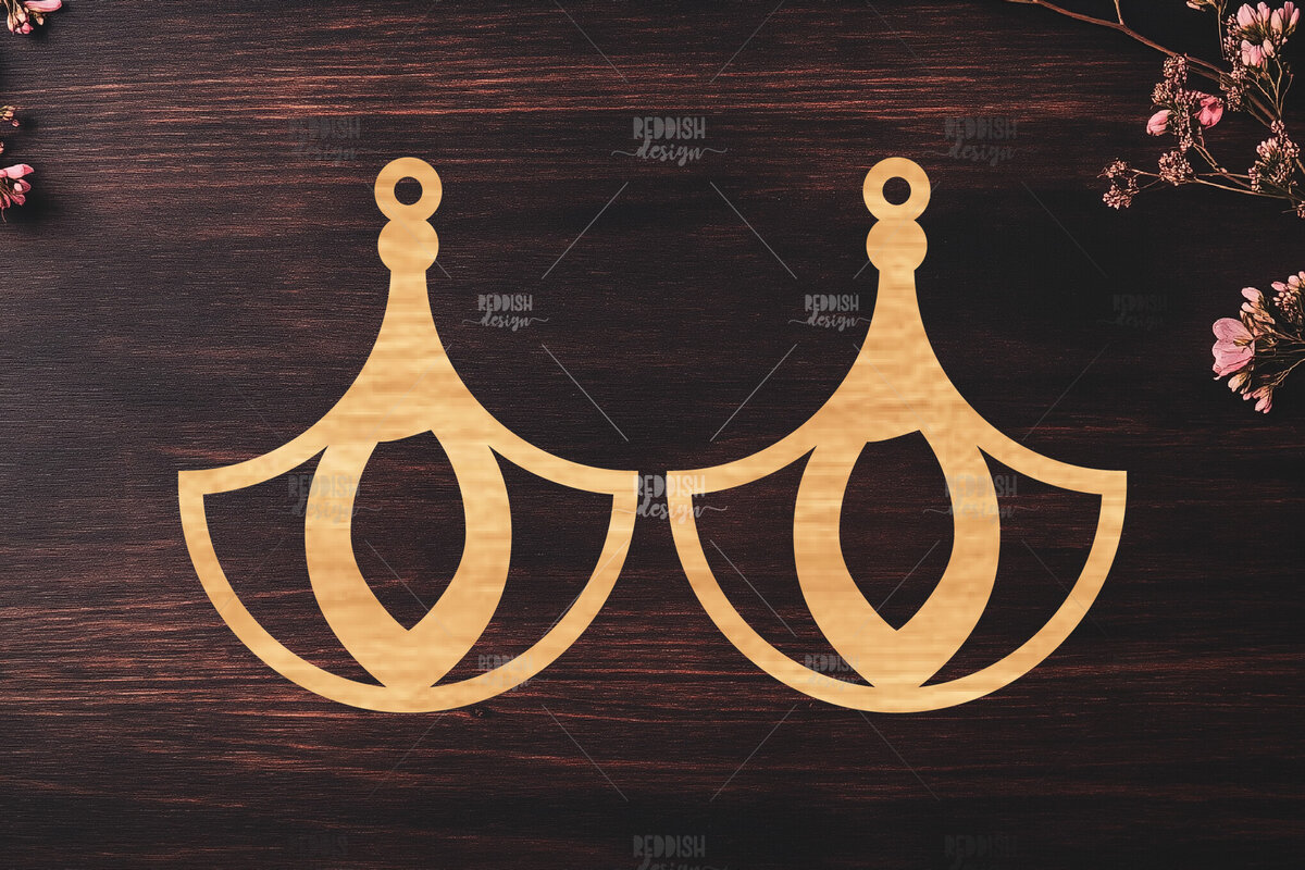 Σετ των 3 Intra απο ξύλο plywood 3mm-4mm πάχος Σκουλαρίκια Boho Δίασταση 3x3 cm INTRAFABR-119113218