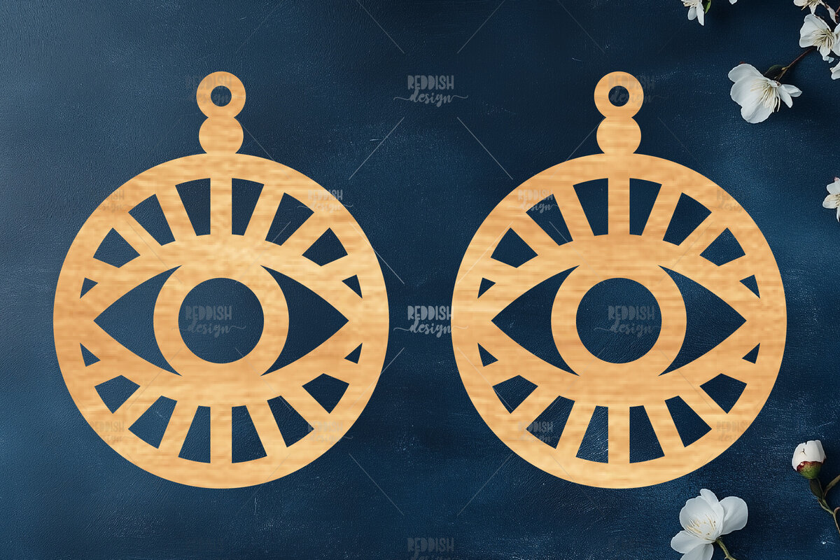 Σετ των 3 Intra απο ξύλο plywood 3mm-4mm πάχος Σκουλαρίκια Boho Δίασταση 3x3 cm INTRAFABR-119112927