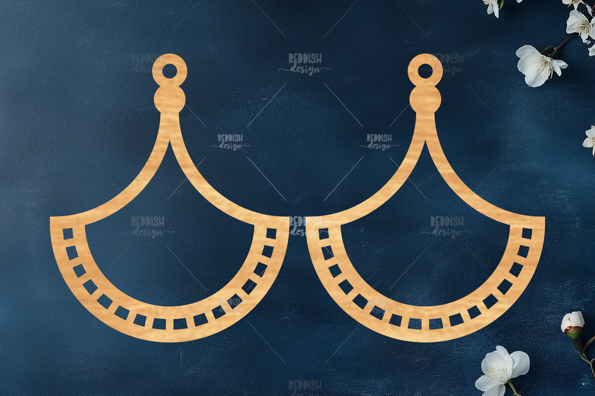 Σετ των 3 Intra απο ξύλο plywood 3mm-4mm πάχος Σκουλαρίκια Boho Δίασταση 3x3 cm INTRAFABR-119113352