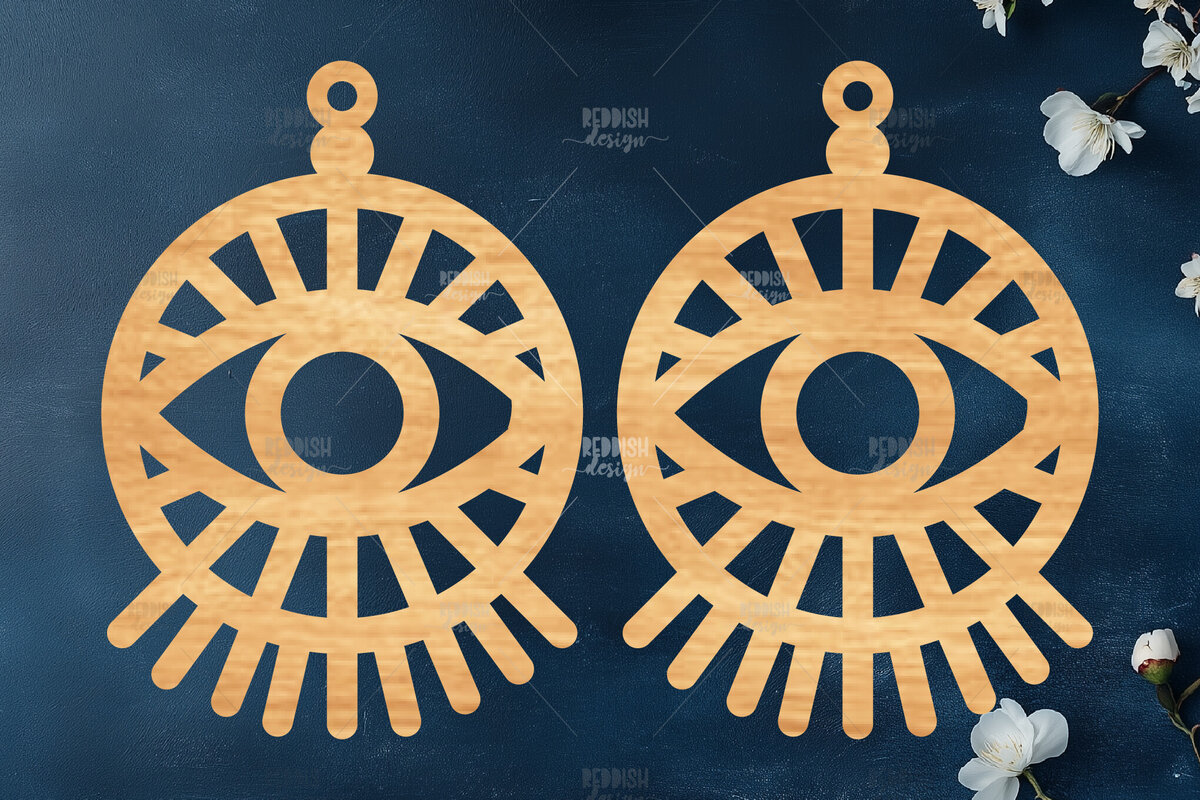 Σετ των 3 Intra απο ξύλο plywood 3mm-4mm πάχος Σκουλαρίκια Boho Δίασταση 3x3 cm INTRAFABR-119113424