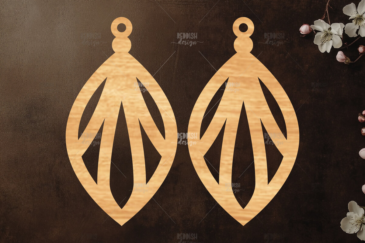 Σετ των 3 Intra απο ξύλο plywood 3mm-4mm πάχος Σκουλαρίκια Boho Δίασταση 3x3 cm INTRAFABR-119112995