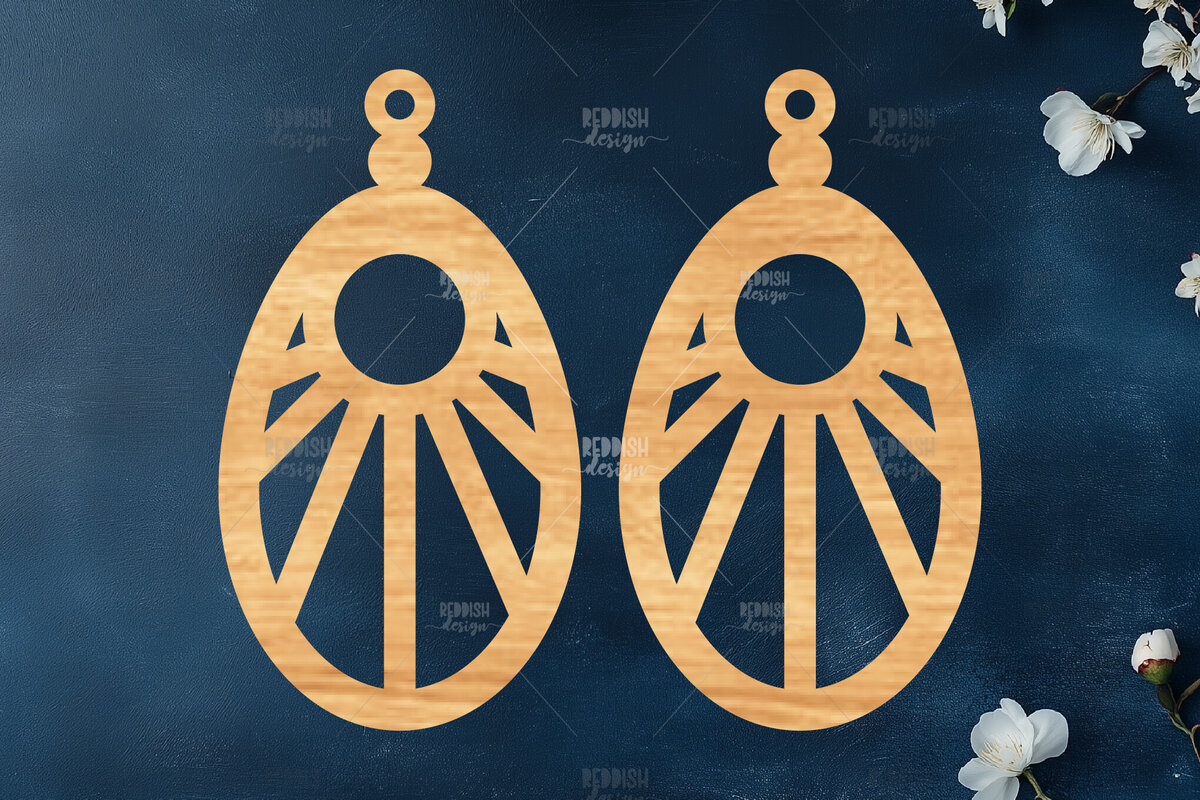 Σετ των 3 Intra απο ξύλο plywood 3mm-4mm πάχος Σκουλαρίκια Boho Δίασταση 3x3 cm INTRAFABR-119113005