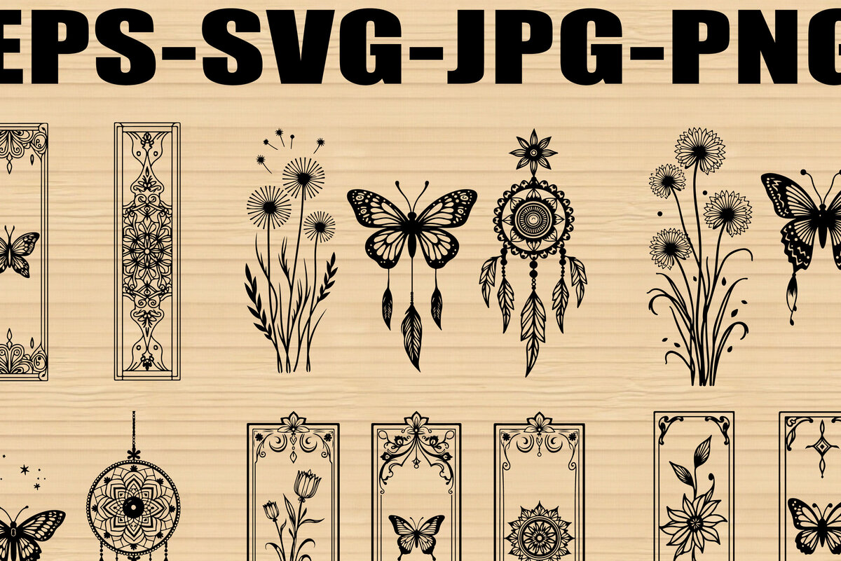 Intra απο ξύλο plywood 3mm-4mm πάχος Boho Floral Πλαίσιο Πεταλούδας Δίασταση 30x30 cm INTRAFABR-123769445